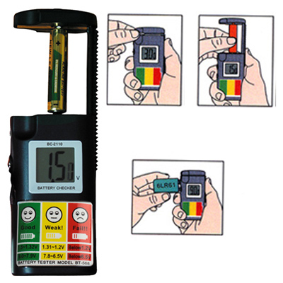 Digital LCD Screen Battery Tester (R20S / R14S / R6S / R03 / R1 / Button / 6F22) - Click Image to Close